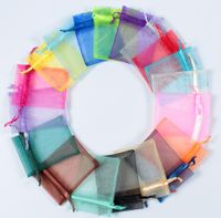 Fashion Solid Color Organza Drawstring Jewelry Packaging Bags main image 2