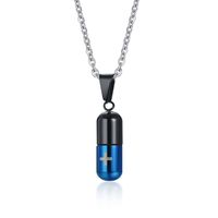 Fashion Geometric Pill Titanium Steel Necklace Plating Stainless Steel Necklaces sku image 11