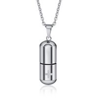 Fashion Geometric Pill Titanium Steel Necklace Plating Stainless Steel Necklaces sku image 4