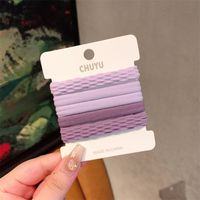 Fashion Solid Color Cloth Patchwork Hair Tie 1 Set sku image 11