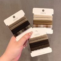 Fashion Solid Color Cloth Patchwork Hair Tie 1 Set main image 6
