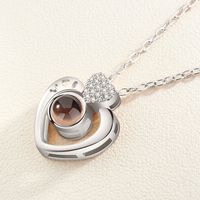 Fashion Letter Heart Shape Flower Alloy Women's Necklace 1 Piece sku image 8