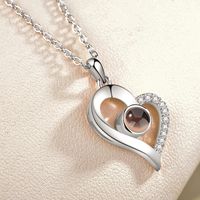 Fashion Letter Heart Shape Flower Alloy Women's Necklace 1 Piece sku image 58