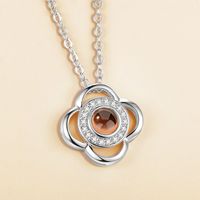 Fashion Letter Heart Shape Flower Alloy Women's Necklace 1 Piece sku image 60