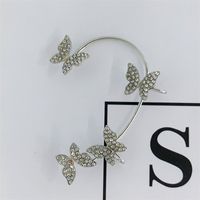 Fashion Butterfly Alloy Inlay Artificial Gemstones Women's Ear Clips 1 Piece main image 4