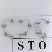 Fashion Butterfly Alloy Inlay Artificial Gemstones Women's Ear Clips 1 Piece main image 1
