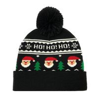 Unisexo Moda Árbol De Navidad Papá Noel Letra Tejer Bufandas De Invierno sku image 1