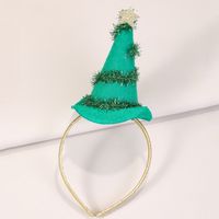 Mode Géométrique Chapeau De Noël Sapin De Noël Plastique Paillettes Bande De Cheveux 1 Pièce main image 1