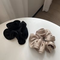 Elegant Solid Color Satin Pleated Hair Tie main image 4