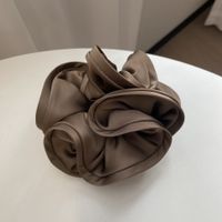 Elegant Solid Color Satin Pleated Hair Tie sku image 2