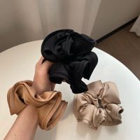 Elegant Solid Color Satin Pleated Hair Tie main image 2