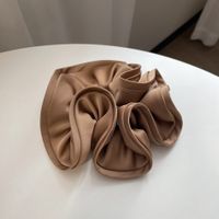 Elegant Solid Color Satin Pleated Hair Tie sku image 1