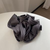 Elegant Solid Color Satin Pleated Hair Tie sku image 5