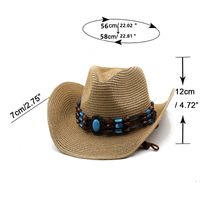 Unisex Fashion Solid Color Wide Eaves Straw Hat main image 5