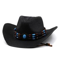 Unisex Fashion Solid Color Wide Eaves Straw Hat sku image 5