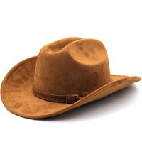 Unisex Fashion Solid Color Wide Eaves Fedora Hat main image 2