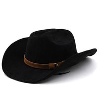 Unisex Fashion Solid Color Wide Eaves Fedora Hat main image 3