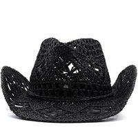 Women's Basic Solid Color Wide Eaves Straw Hat main image 5