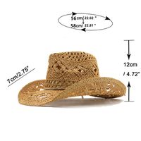Women's Basic Solid Color Wide Eaves Straw Hat main image 4