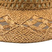 Women's Basic Solid Color Wide Eaves Straw Hat main image 2