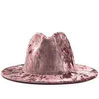 Unisex Fashion Solid Color Flat Eaves Fedora Hat main image 4