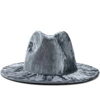 Unisex Mode Einfarbig Flache Traufen Fedora-hut main image 1