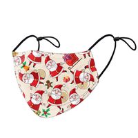 Fashion Christmas Printed Adult Dustproof Cartoon Protective Washable Mask sku image 4