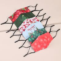 Máscara Lavable Protectora De Dibujos Animados A Prueba De Polvo Para Adultos Con Estampado Navideño De Moda main image 5