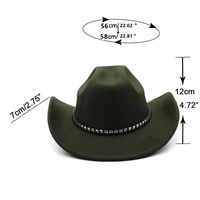 Unisex Fashion Solid Color Wide Eaves Fedora Hat main image 4