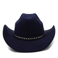 Unisex Fashion Solid Color Wide Eaves Fedora Hat sku image 3