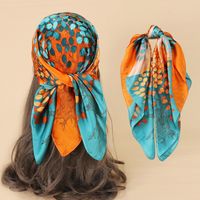 Women's Sweet Geometric Satin Printing Silk Scarves main image 6