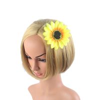Fashion Sunflower Cloth Hair Clip 1 Piece main image 3
