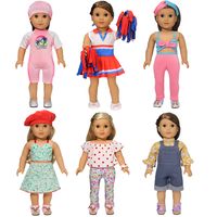 18-inch Girl Doll Clothes Sports Series Cheerleading Surfing Yoga Clothes main image 6