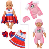 18-inch Girl Doll Clothes Sports Series Cheerleading Surfing Yoga Clothes main image 5