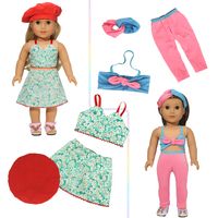 18-inch Girl Doll Clothes Sports Series Cheerleading Surfing Yoga Clothes main image 3