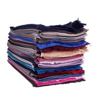 Women's Fashion Solid Color Cotton Tassel Winter Scarves main image 5