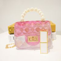 Women's Small Pvc Geometric Fashion Square Lock Clasp Jelly Bag main image 5