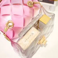 Women's Small Pvc Geometric Fashion Square Lock Clasp Jelly Bag main image 4