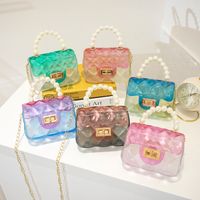 Women's Small Pvc Geometric Fashion Square Lock Clasp Jelly Bag main image 1