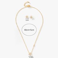 Style Simple Fleur Alliage Le Cuivre Placage Zircon Femmes Des Boucles D'oreilles Collier 1 Pièce main image 2