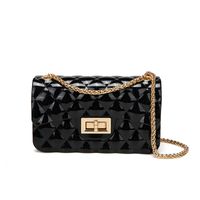 Mujeres Medio Pvc Color Sólido Moda Cuadrado Cerrar Bolsa De Gelatina main image 5