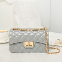 Mujeres Medio Pvc Color Sólido Moda Cuadrado Cerrar Bolsa De Gelatina sku image 2