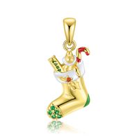 Weihnachten Geometrisch Sterling Silber Vergoldet Halskette Mit Anhänger 1 Stück sku image 2