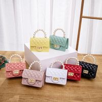 Women's Small Pvc Solid Color Fashion Square Lock Clasp Jelly Bag main image 1
