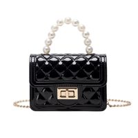 Women's Small Pvc Solid Color Fashion Square Lock Clasp Jelly Bag main image 5