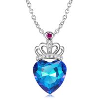 Glam Crown Silver Plating Artificial Diamond Necklace main image 1