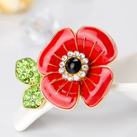 Style Simple Fleur Alliage Incruster Strass Femmes Broches main image 1