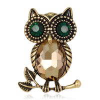 Fashion Owl Alloy Inlay Rhinestones Women's Brooches sku image 1