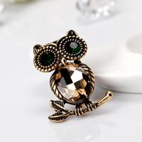 Fashion Owl Alloy Inlay Rhinestones Women's Brooches main image 4