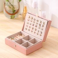 Fashion Solid Color Pu Leather Jewelry Boxes main image 3